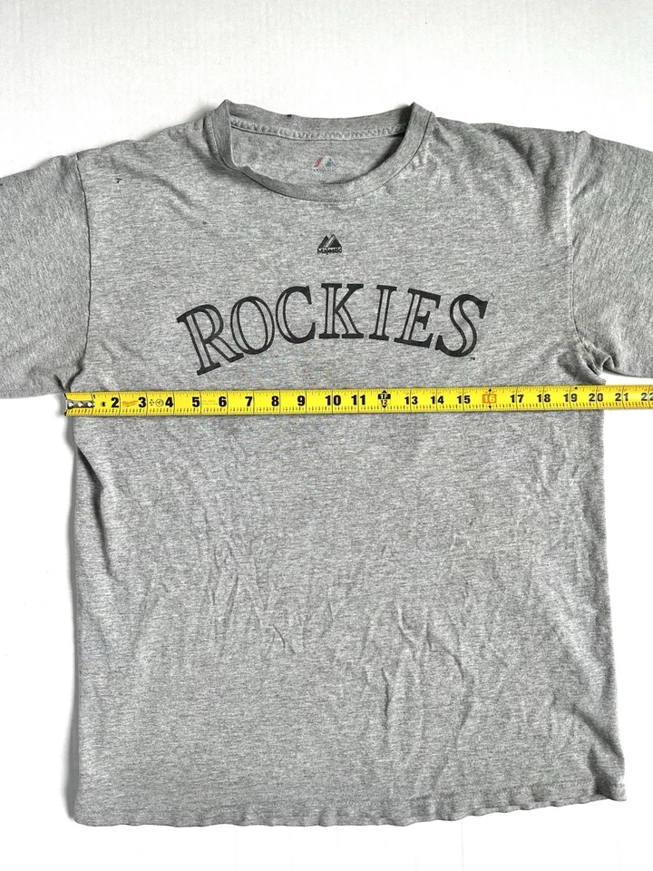 Camiseta de béisbol vintage de los Colorado Rockies Todd Helton talla M día del juego MLB Foto 3 de 4