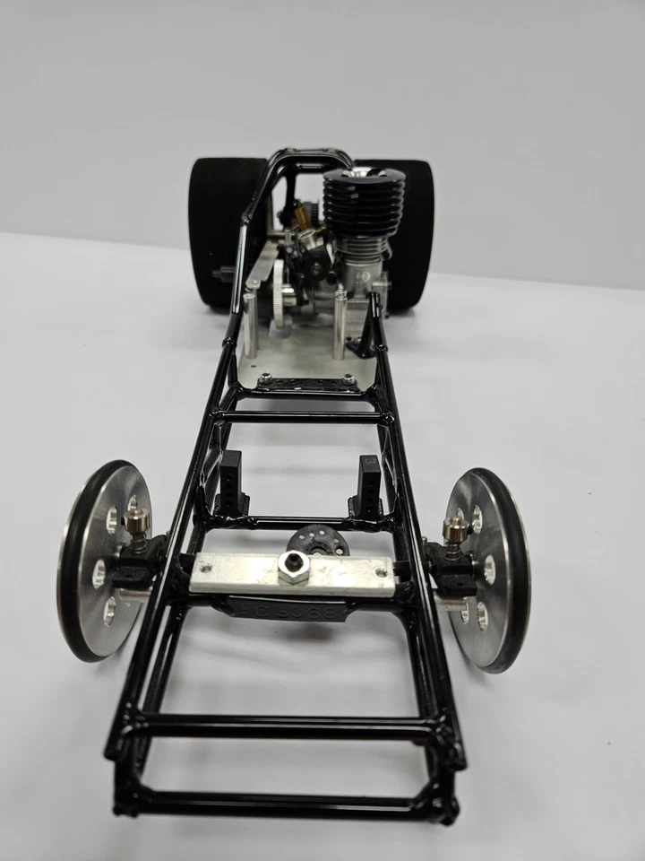 Vintage RC New Era 1/8 Scale Funny Car Chassis w/Thunder Tiger Pro Engine - Rare - Image 2 of 4