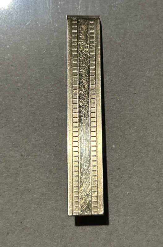 VTG SWANK Tie Bar 2" 1/40 10K RGP Rolled Gold Plate Engine Turned MCM
