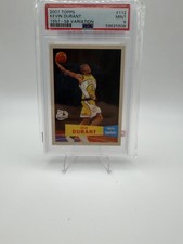 Kevin Durant 2007 Topps PSA 9 Rookie Card “1957-58 Variation Insert . rookie card picture