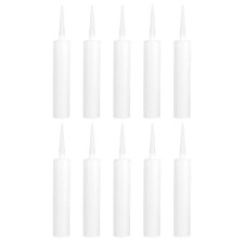White Pe Caulk Tubes 10Pcs Refillable Portable Sealant Tubes for Home