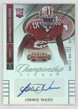 2014 Contenders Championship Ticket 82/99 Jimmie Ward (Seat Row Sec) Auto 0m0