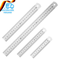 4 StüCk Edelstahl Lineal PräZisions Metall Lineal Set 10Cm/15Cm/20Cm/30Cm Doppel