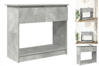 Konsolentisch Beistelltisch Flurtisch Mit Schubladen Betongrau 85,5X38,5X74,5 Cm