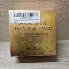 Fivewan 24k Gold Under Eye Patches - 60 Pcs Eye Mask Pure Gold Anti-Aging Collag