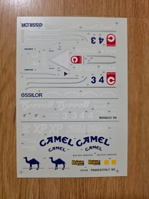1/20th Unknown Brand Decal for Tyrrell F1 1989 Season