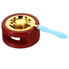 Wax Stamp Seal Kit, Wax Seal Warmer with Melting Spoon Melt Stove, Red, Blue