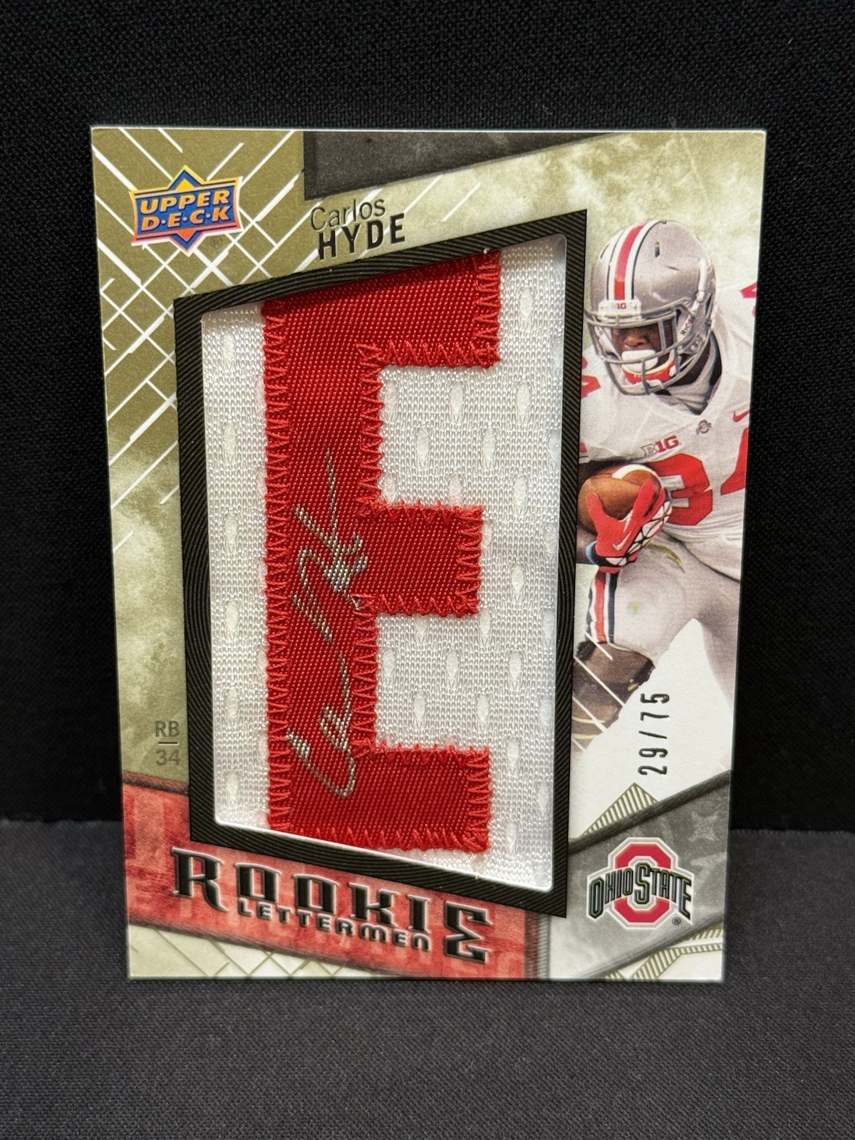 Carlos Hyde Topps Triple Threads Rookie Jumbo Relics #34 Base