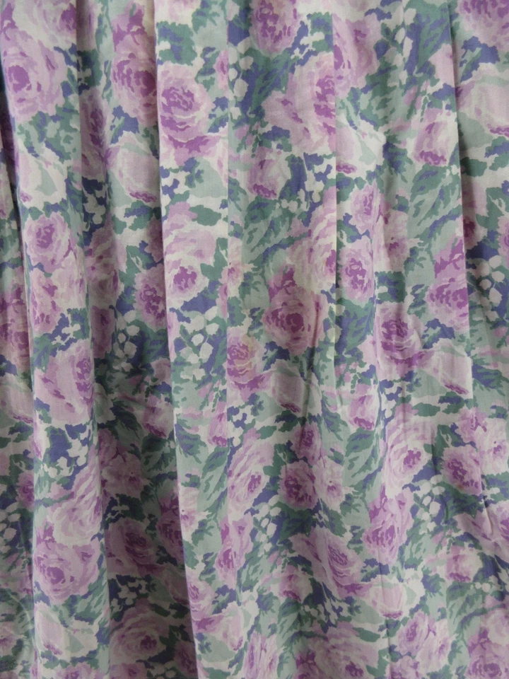 Falda DE COLECCIÓN Laura Ashley Mujer 12 Rosa Línea A Floral Midi Años 90 Cottagecore * Foto 2 de 4