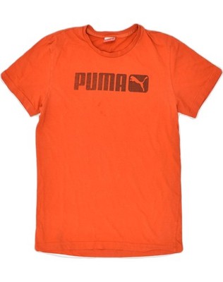 Puma Herren Grafik T-Shirt Oberteil Small Orange AJ11