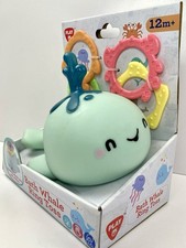 Bath Toy Floating Whale Ring Toss  4 Sea Critters Rings Sight -Touch -Dexterity