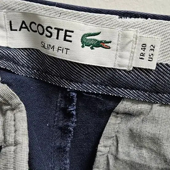 Lacoste Navy Chino Pants, 32 Inch, Heavy Used thumbnail 5