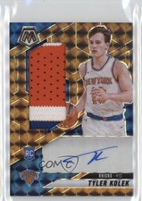 2024 Panini Mosaic RPA Bronze Prizm 42/75 Tyler Kolek Rookie Patch Auto RC