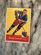 1957-58 Topps Danny Lewicki #61 Vintage Hockey Card – NY Rangers