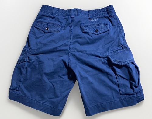 Polo Ralph Lauren Shorts Men 36 Blue Cargos Military Fatigue Pockets Chino - Picture 12 of 12