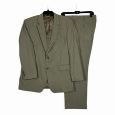 JOS A BANK Men Brown Wool Suit 2-Pc Jacket 44R Pants 39R Business Professional