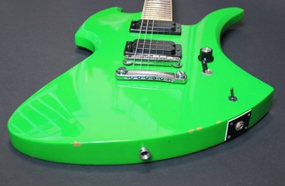 Electric Guitar Burny MG-85X Green Mockingbird Shaped Hide