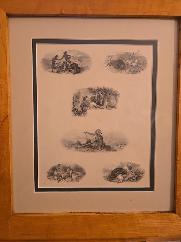 Beautiful 6 Image Vignette Of Native American Indian Scenes By F.O.C.Darley And
