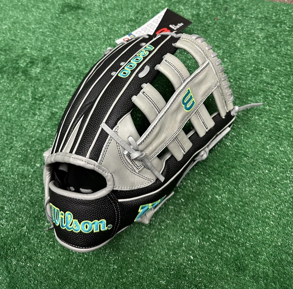Luva de beisebol Wilson A2000 13" SP softbol campo externo - Preto cinza destro - Imagem 3 de 4