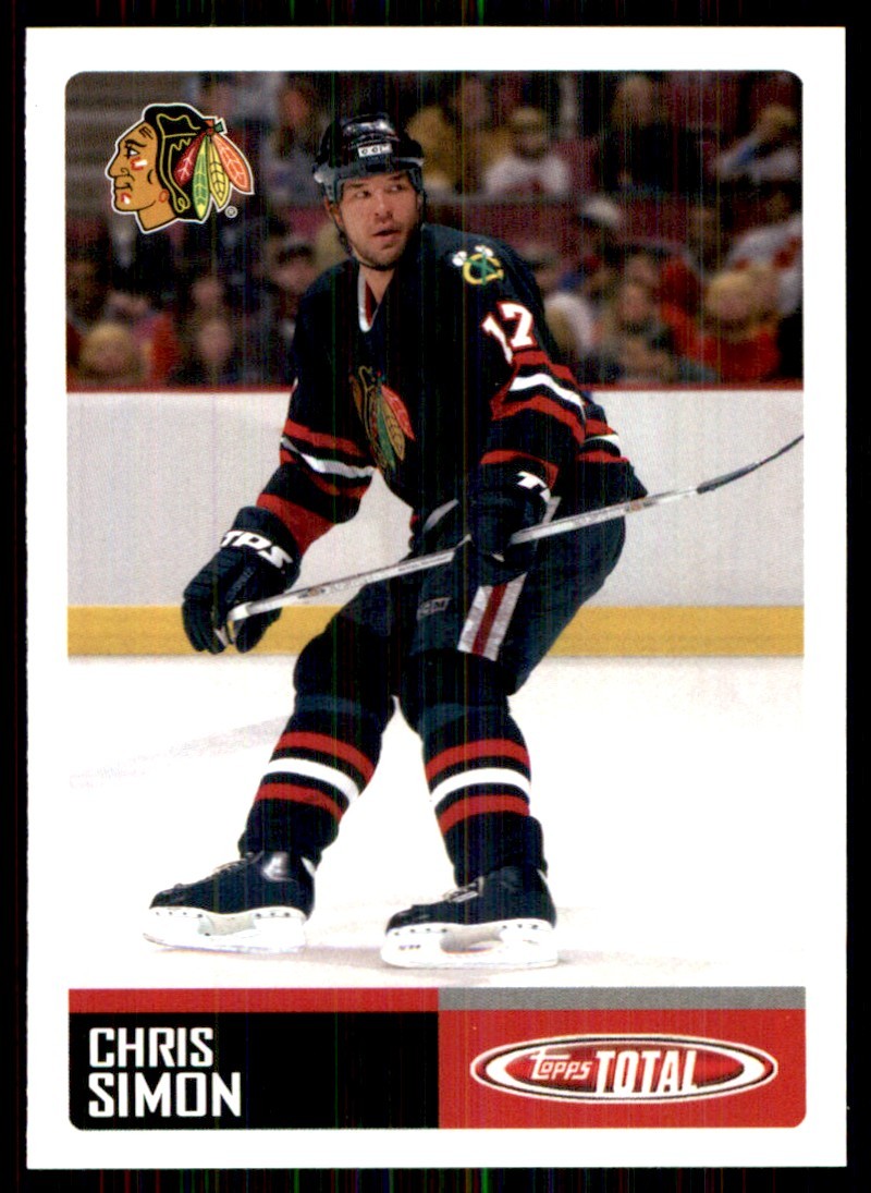 2002-03 Topps Total Chris Simon Chicago Blackhawks #82