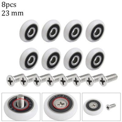 8 Stück Für Duschkabinen Rollen 23mm Duschtür Räder Rollen Ersatzteile DE