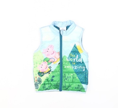 Blaue gefütterte Jacke Jungen UK-Größe 2-3 Jahre Peppa Pig