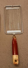 50s 60s Vintage Retro Skyline Red Wooden Handle Kitchen Utensil Tomato Slicer