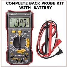 Digital Multimeter LCD Voltmeter Ammeter Ohmmeter Volt AC DC Tester Leads Meters