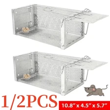 2PCS Cage Trap Live Humane for Squirrel Chipmunk Rat Mice Rodent Animal Catcher