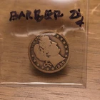 1899 Barber Quarter 25C Silver Circulated Coin 0.9 Fineness Uncertified