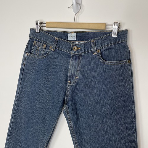 Y2K Calvin Klein Flare Jeans Junior's 9 Stretch Denim 31x31 actual Vintage - 第 5/7 張圖片