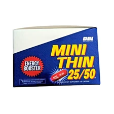 24 pack PACK- MINI THIN 25 / 50 ENERGY BOOSTER W/ CAFFEINE 6 CAPSULES PER PACK
