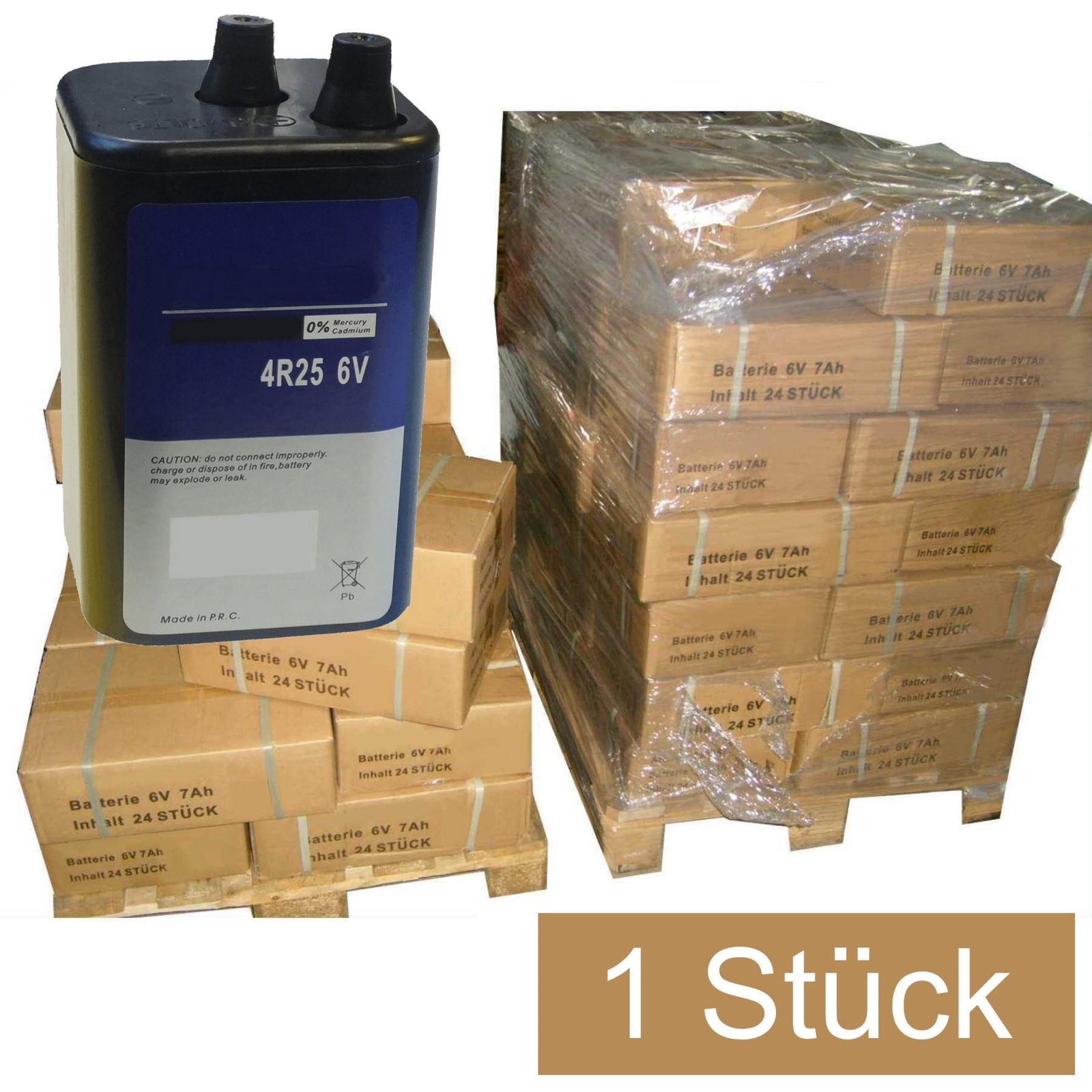 Blockbatterie Blau IEC 4R25 – 6V, 7Ah, Quecksilberfrei, Hochleistungsbatterie Für Verschiedene Geräte