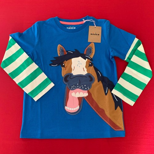 MINI BODEN Awesome "HORSE" Appliqué layered Shirt. 6-7 Years. Great Gift Idea! - Picture 12 of 20