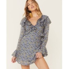 Free People Floral Sweetest Thing Dress in Midnight Cowboy