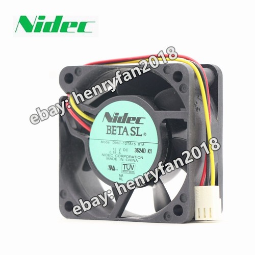 Nidec D06T-12TS15 01A Axial Fan DC 12V 0.18A 60X60X25MM Cooling Fan - Picture 3 of 6