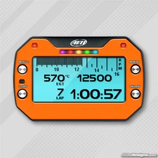 FLUORESCENT ORANGE STYLE GEL STICKER FOR MYCHRON 5 - KARTING