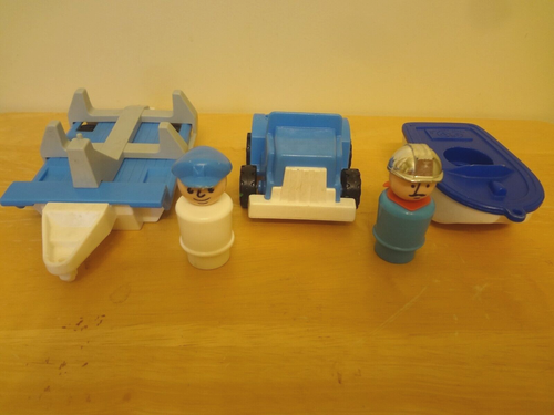 Vintage Fisher Price Little People Little Truck Rigs Schnellboot #345 KOMPLETT - Bild 2 von 3
