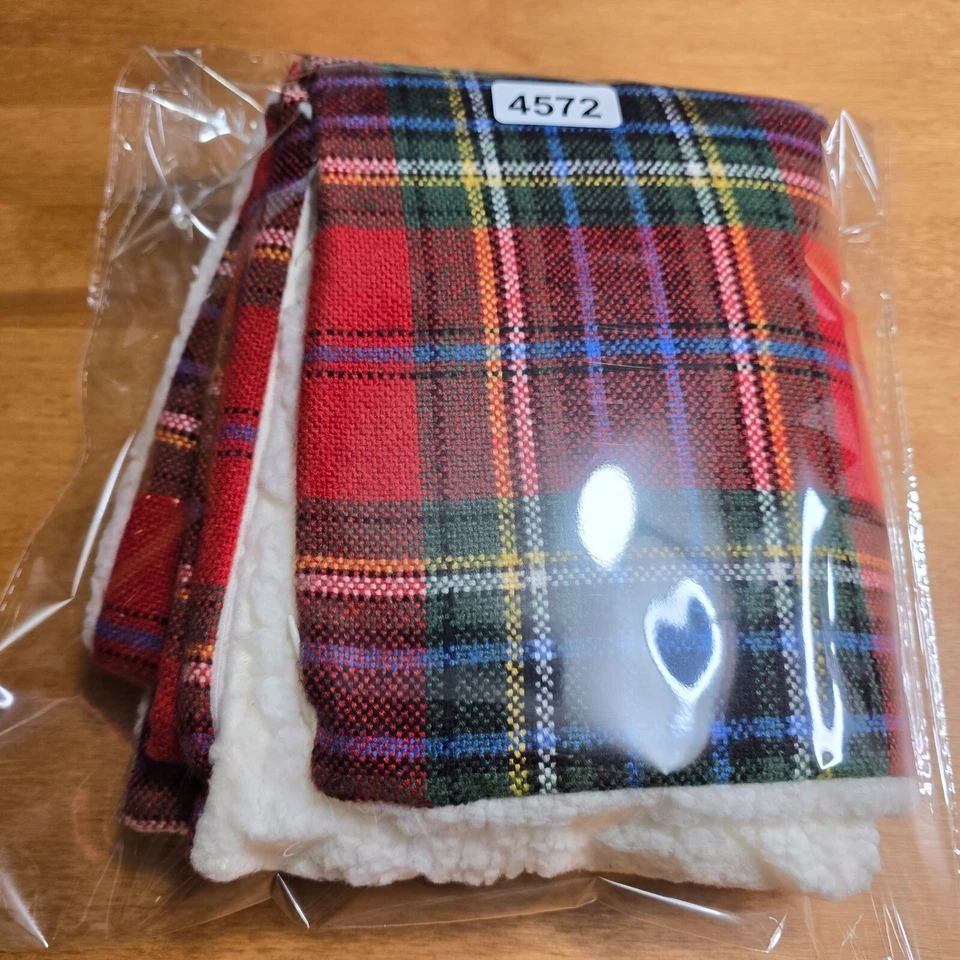 POTTERY BARN SIMON PLAID SHERPA BACK LUMBAR PILLOW COVER, 14 x 36" ~ RED/MULTI - Image 3 of 3