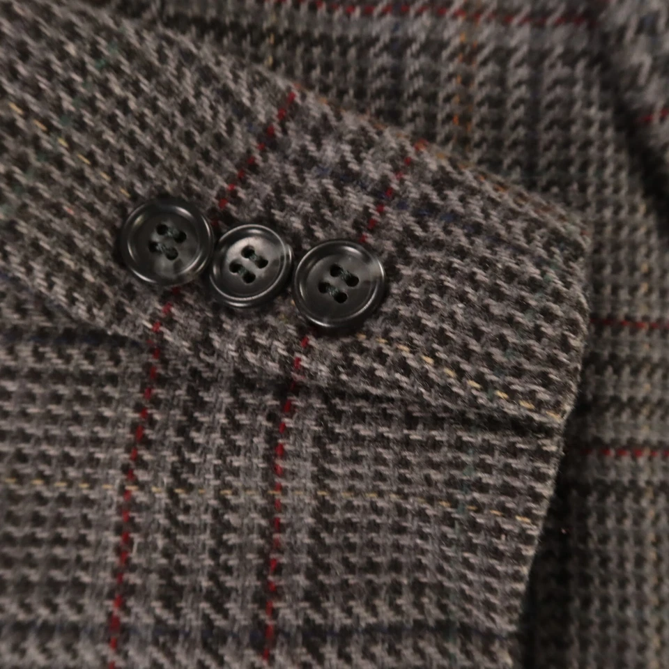 Chaqueta Tweed L Príncipe de Gales Cuadros Glen Lino Lana Blazer Abrigo Deportivo 44R Foto 4 de 4