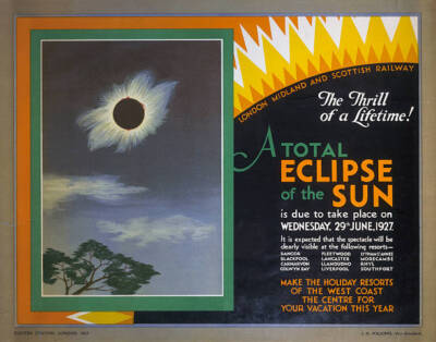 Poster Lms, A Total Eclipse Of The Sun 1927 OLD PHOTO