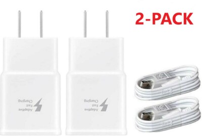 2Pack Fast Rapid Wall Charger + Type C Cable For Samsung Galaxy S21 Plus Ultra