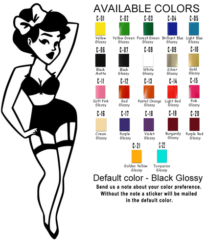 Pin Up Girl Model Vinyl Decal Sticker Car Wall Window Laptop 40s Style Beauty - Bild 10 von 12