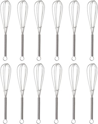 Halbautomatischer Schneeschnitt für Eier 12 Stck. Edelstahl Schläger zum Beschneiden, Mischen