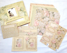 K Company Frame A Name 12x12 Scrapbook Album English Floral Papers Stickers Kit
