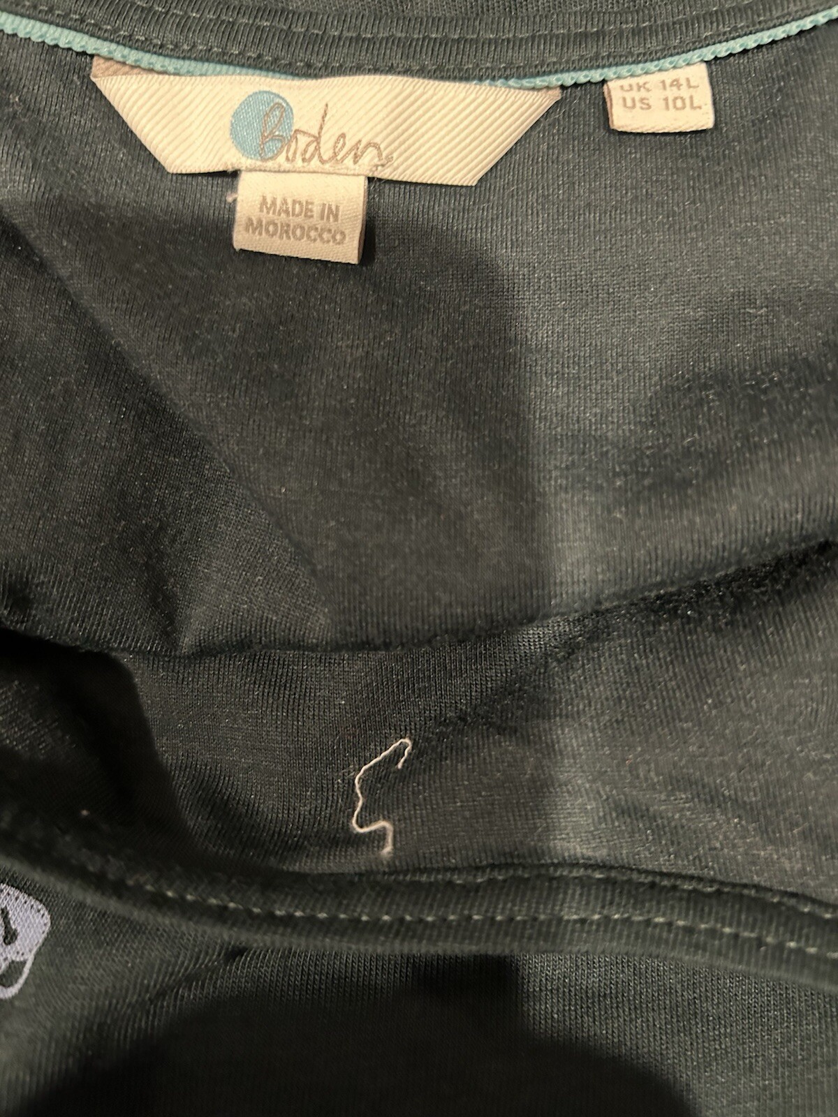 132. Boden Green Abigail Heart Lock Key  Jersey Dress Sz 10L image 2