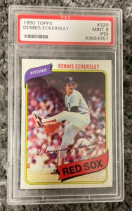 1980 Topps #320 Dennis Eckersley Boston Red Sox HOF PSA 9 MINT **RARE!**