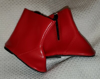 Red Vinyl Rain Boots Fit 18'' Dolls Like American Girl