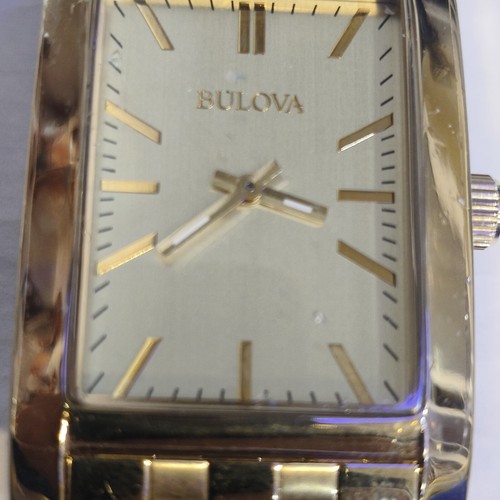 97A113 BULOVA MEN'S CORPORATE GOLDTONE BEAUTIFUL ANALOG WATCH M-71 - Picture 4 of 15