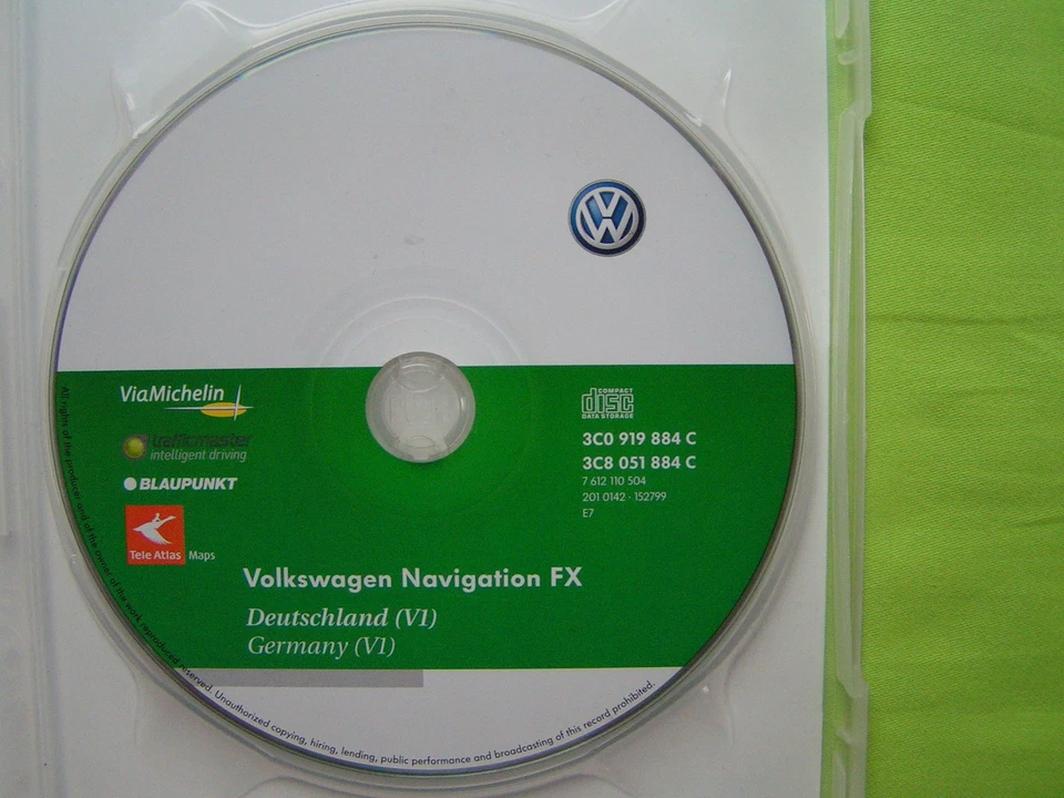 CD NAVIGATION FX DEUTSCHLAND + EU 2009 V1 VW RNS 310 TIGUAN CADDY JETTA SCIROCCO - Bild 4 von 4